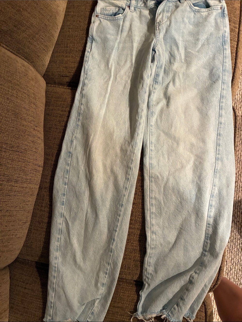 PAC sub Light Wash High-Rise Straight Jeans - Light Blue